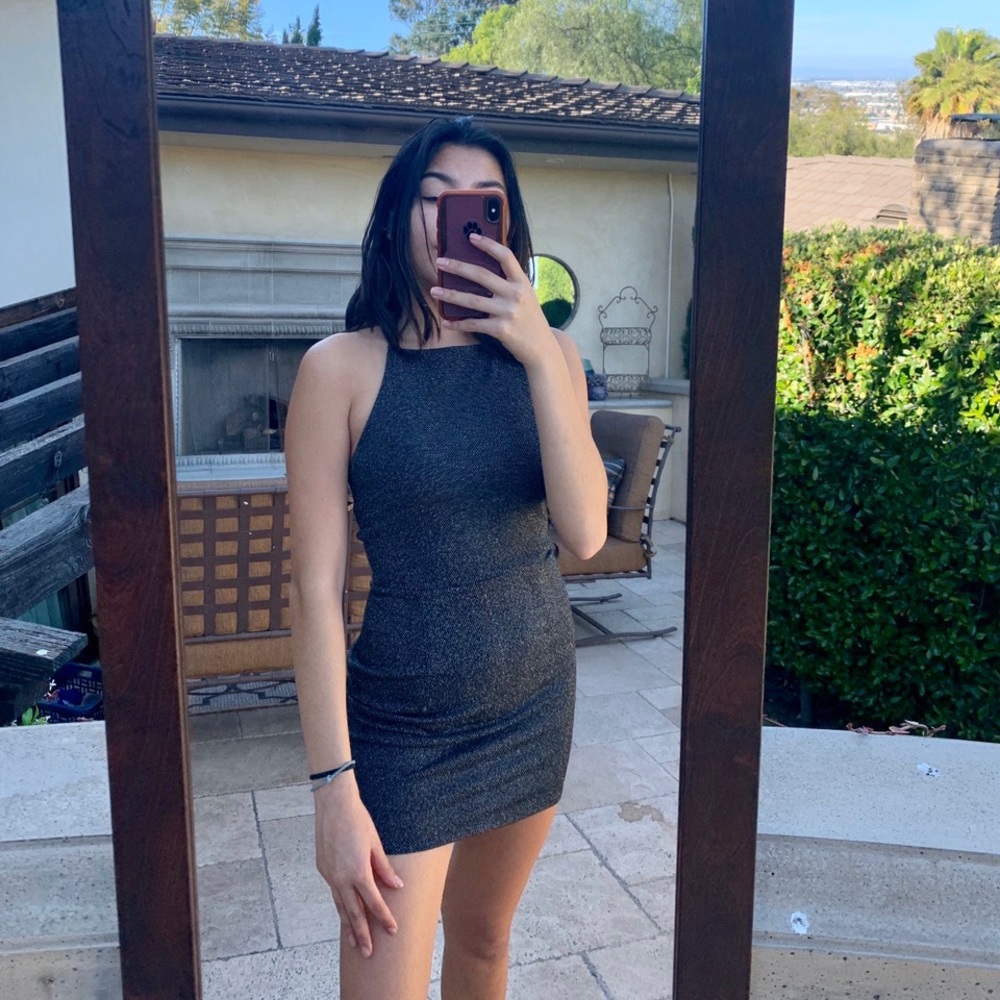 Metallic Bodycon Dress